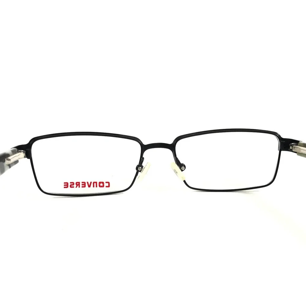 Converse Kids Eyeglasses Frames K012 BLACK Grey Rectangular Full Rim 50-16-130